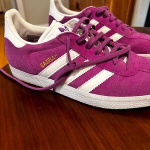 Adidas Gazelle Women's Purple and White Sneakers